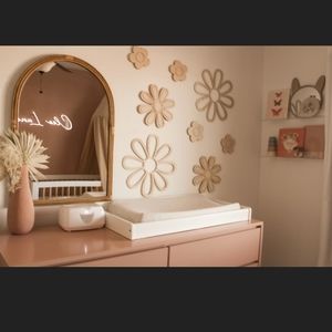 Wooden flower wall decor